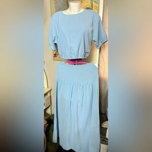 Ecowish 2 piece maxi skirt and crop top, woman’s 2 piece set, size small, new